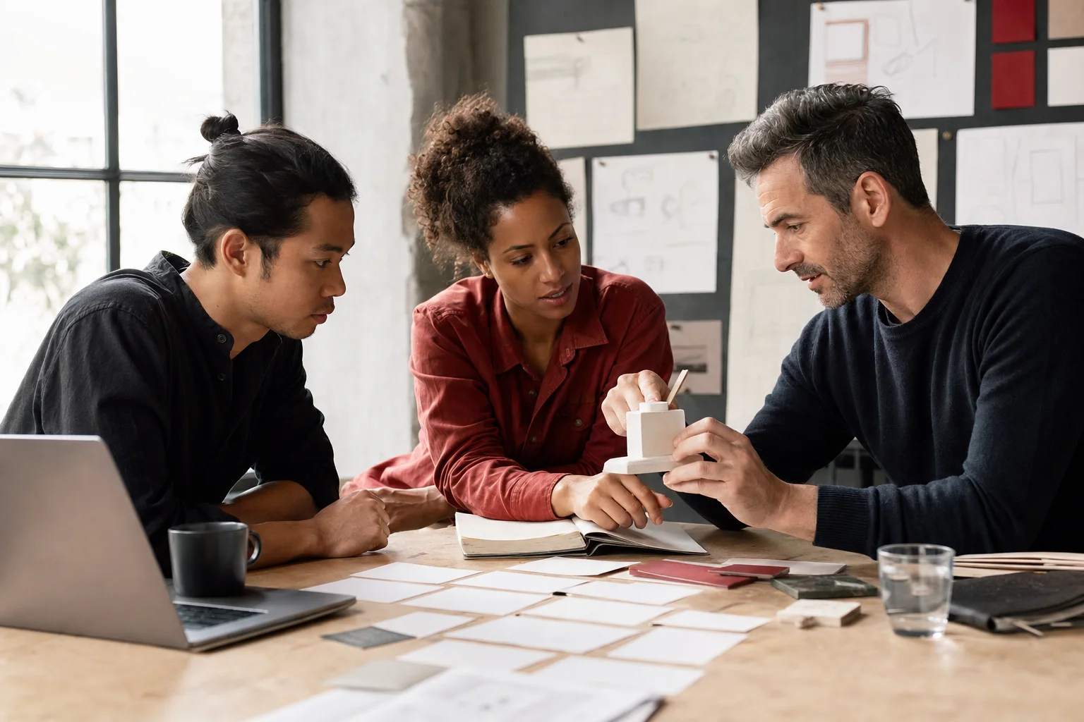 Founders and a consultant testing a new product proposition